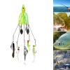Umbrella Fishing Rig Kits 5 Arms Umbrella Rig Bass Lures Swimming Baits Bass Fishing Group Lures Snap Swivels Spinner Fishing Bass Lures Baits Kits Durable Flexible For Bass Fishing Lures Baits view 3