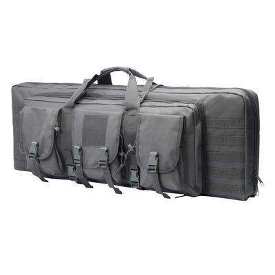 42 Inch Tactical Double Long Gun Bag Case Backpack w/Pistol Handgun Case,Lockable Zipper Padded Side Carry Strap for Shooting Range Sports Storage and Transport Hunting