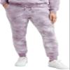 Member's Mark Women's Soft Classic Fit Reverse Fleece Jogger Sweatpants Purple Tie Dye M view 1