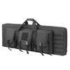38 Inch Tactical Double Long Gun Bag Case Backpack w/Pistol Handgun Case,Lockable Zipper Padded Side Carry Strap for Shooting Range Sports Storage and Transport Hunting view 1
