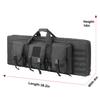 38 Inch Tactical Double Long Gun Bag Case Backpack w/Pistol Handgun Case,Lockable Zipper Padded Side Carry Strap for Shooting Range Sports Storage and Transport Hunting view 3