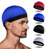 Ouligay 4Pcs Wave Caps for Men Soft Breathable Shower Cap Elastic Running Cap Sleep Hats for Men Women Cycling Running Sports Multicoloured view 1