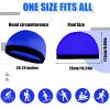 Ouligay 4Pcs Wave Caps for Men Soft Breathable Shower Cap Elastic Running Cap Sleep Hats for Men Women Cycling Running Sports Multicoloured view 3