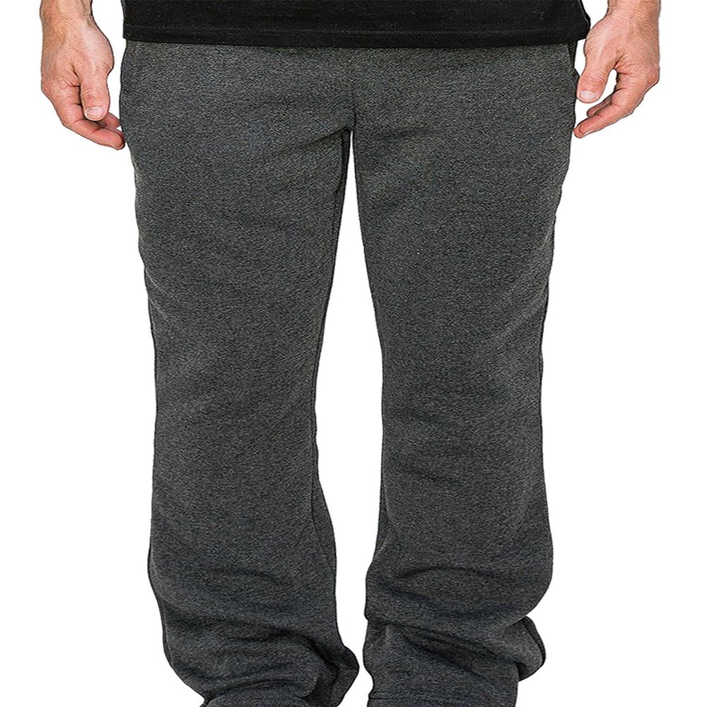 VICTORIOUS Men's Lightweight Fleece Drawstring Elastic Cuff Sweatpants FL91 - Heather Charcoal 2X-Large