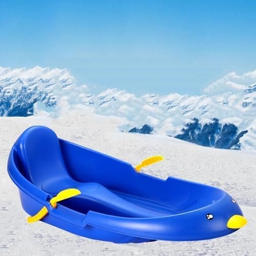 Children's Snowboard Sledge, Thickened Wear-Resistant Sledge, Adult Sledge with Backrest, Winter Snow Sleds