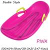 Plastic Snow Sled -Children's Sledges, Winter Tandem Sledges, Thickened Plastic Sledges, Sledges with Brakes and Pull Ropes view 2