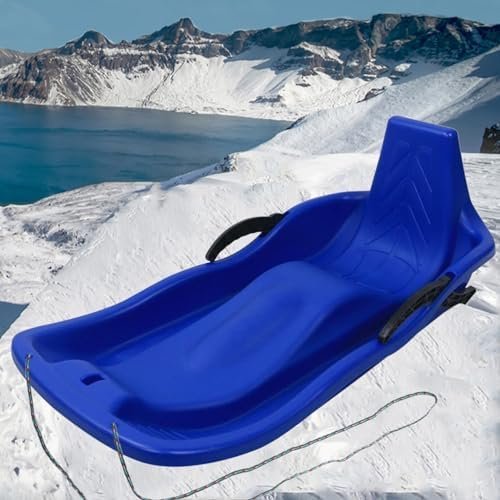 Children's Sledges, Winter Tandem Sledges, Plastic High Back Sledges, Sledges with Brakes and Pull Ropes