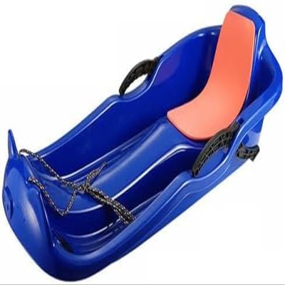 Plastic Snow Sled -Frost-Resistant and Wear-Resistant Sledges, Two-Person Padded Sledges, Sledges with Backrests, Two-Handle Children's Sledges