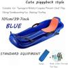 Plastic Snow Sled -Frost-Resistant and Wear-Resistant Sledges, Two-Person Padded Sledges, Sledges with Backrests, Two-Handle Children's Sledges view 2