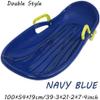 Winter Tandem Sledges, Thickened Plastic Sledges, Children's Sledges, Sledges with Brakes and Pull Ropes view 2