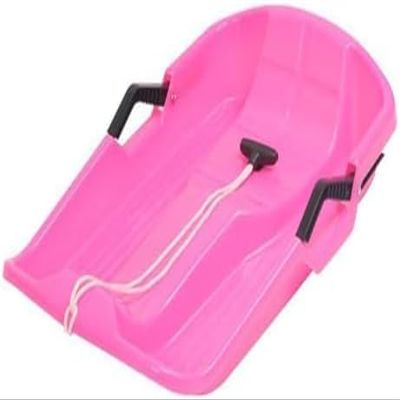 Plastic Snow Sled -Winter Snow Sledges, Thick Wear-Resistant Sledges, Children's Sledges, Sledges with Brakes and Pull Ropes