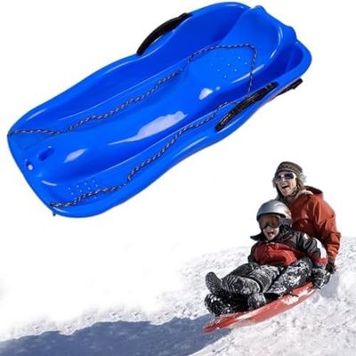Children's Sledges, Two-Person Sledges, Thickened Plastic Sledges, Sledges with Backrests and Pull Ropes