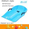 Plastic Snow Sled -Children's Sledges, Winter Snow Sledges, Thick Wear-Resistant Sledges, Sledges with Brakes and Pull Ropes view 2