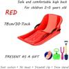 Plastic Snow Sled -Double Handle Children's Sled, Double Thickened Sled, Snow Sledge with Backrest, Anti-Freeze and Wear-Resistant Sled view 2