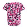 Womens Plus Size Scrub Tops Scrub Tops Women Print Nurse Uniforms for Women Short Sleeve V-Neck Tops with Pockets view 2