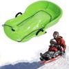 Children's Sledge, Thickened Double Sledge, Sledge with Backrest, Sledge with Brake Pull Rope view 1