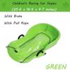 Children's Sledge, Thickened Double Sledge, Sledge with Backrest, Sledge with Brake Pull Rope view 2