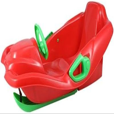 Children's Sledge, Thickened Double Sledge, Multi-Coloured Sledges, Snow Sledge with Backrest, Plastic Sledge