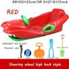 Children's Sledge, Thickened Double Sledge, Multi-Coloured Sledges, Snow Sledge with Backrest, Plastic Sledge view 2