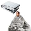 DEZYPZAM Emergency Blankets for Survival12 Pack, Emergency Mylar Thermal Blankets, Outdoor First Aid Blanket, Waterproof Survival Blanket (Silver,140 x 210cm) view 1
