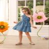 Danna Belle Ruffle Dress for Girls Haze Blue One Shoulder Girl Dress Summer Layered Skater Dresses Size 6 view 2