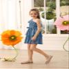 Danna Belle Ruffle Dress for Girls Haze Blue One Shoulder Girl Dress Summer Layered Skater Dresses Size 6 view 3