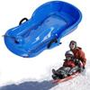 Plastic Snow Sled -Children's Sledge, Thickened Double Sledge, Sledge with Backrest, Sledge with Brake Pull Rope view 1