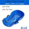 Plastic Snow Sled -Children's Sledge, Thickened Double Sledge, Sledge with Backrest, Sledge with Brake Pull Rope view 2