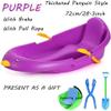 Plastic Snow Sled -Thickened Wear-Resistant Sledge, Children's Snowboard Sledge, Adult Sledge with Backrest, Winter Snow Sleds view 2