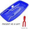 Plastic Snow Sled -Children's Double Sledge, Plastic Sledge Board, Winter Sledge, Thickened Wear-Resistant Sledge view 3