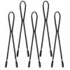 5 Pcs Adjustable Hat Strap Clips - Elastic Removable Chin Cord, Windproof Anti-Lost Cap Strap for Golfing, Boating, Fishing - Outdoor Black view 1