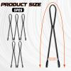 5 Pcs Adjustable Hat Strap Clips - Elastic Removable Chin Cord, Windproof Anti-Lost Cap Strap for Golfing, Boating, Fishing - Outdoor Black view 2