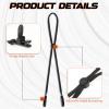 5 Pcs Adjustable Hat Strap Clips - Elastic Removable Chin Cord, Windproof Anti-Lost Cap Strap for Golfing, Boating, Fishing - Outdoor Black view 3