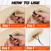 5 Pcs Adjustable Hat Strap Clips - Elastic Removable Chin Cord, Windproof Anti-Lost Cap Strap for Golfing, Boating, Fishing - Outdoor Black view 4