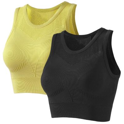 Women's Sports Bras,Women's Medium Support Cross Breathable mesh Back Removable Cup Yoga Sports Bra (Style E,XL)