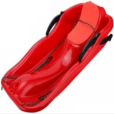 Plastic Snow Sled -Children's Sledge, Thickened Double Sledge, Multi-Coloured Plastic Sledge, Sledge with Backrest