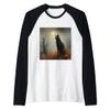 Demonic Cat Sinister Feline Ominous Kitty Demon Cat Design Raglan Baseball Tee view 1