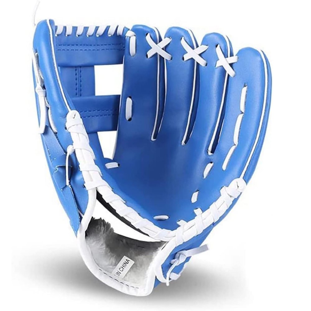 ELGADO Thickened Baseball Glove Softball Baseball Glove Children Teenager Full Model Infield Pitcher Softball Practice Equipment (Blue, 11.5inch)