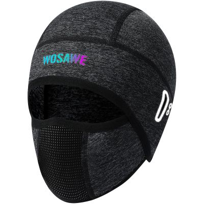 WOSAWE Ski Mask Balaclava Men Women Thermal Fleece Motorcycle Riding Helmet Cap Breathable Face Hood, Grey for summer, One Size