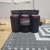 3-Pack MOLLE/PALS Drink Carrier w/Removable securing Flap & Morale Patch Attachment Points (Black) view 2