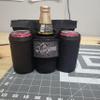 3-Pack MOLLE/PALS Drink Carrier w/Removable securing Flap & Morale Patch Attachment Points (Black) view 3