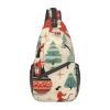 YQxwJL Christmas Holiday Print Sling Backpack, Sling Bag, Crossbody Chest Bag Daypack, for Hiking Travel view 1