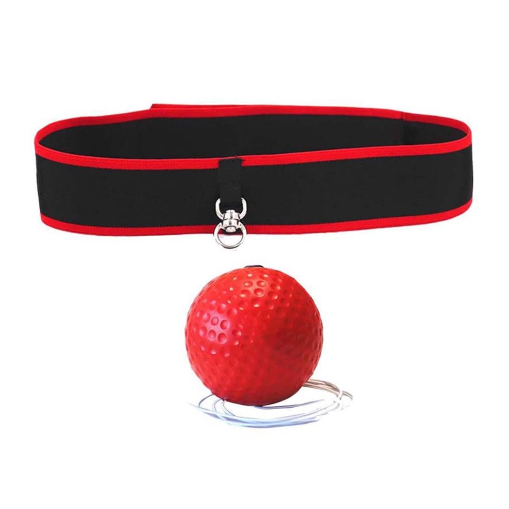 Boxing Reflex Ball Headband Adjustable Headband Boxing Gear Reflex Ball on String with Headband for Fitness MMA Kids Adults,