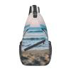 YQxwJL Beach and sea Print Sling Backpack, Sling Bag, Crossbody Chest Bag Daypack, for Hiking Travel view 1