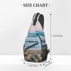 YQxwJL Beach and sea Print Sling Backpack, Sling Bag, Crossbody Chest Bag Daypack, for Hiking Travel view 3