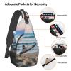 YQxwJL Beach and sea Print Sling Backpack, Sling Bag, Crossbody Chest Bag Daypack, for Hiking Travel view 4