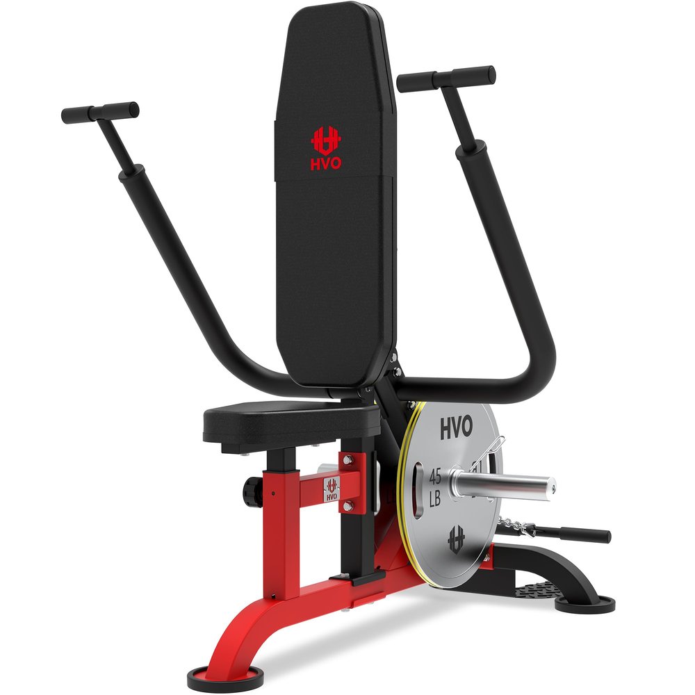 HVO Seated Dip Machine Tricep: Dip Machine Exercise for Biceps Chest Plate Loaded Multi-Function Upper Body Trainer for Home Gym Compact Equipment Fits 1" & 2" Plates
