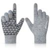 Achiou Winter Gloves, Glove for Men Women, Upgraded Touch Screen Texting Warm Running with Thermal Soft Knit Lining view 1