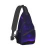 YQxwJL Purple Starry Sky Print Sling Backpack, Sling Bag, Crossbody Chest Bag Daypack, for Hiking Travel view 2