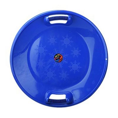 Round Toboggan Heavy-Duty Cold Weather Downhill Pro Adults and Kids Plastic Outdoor Winter Saucer Disc Snow Sleds with Handles
